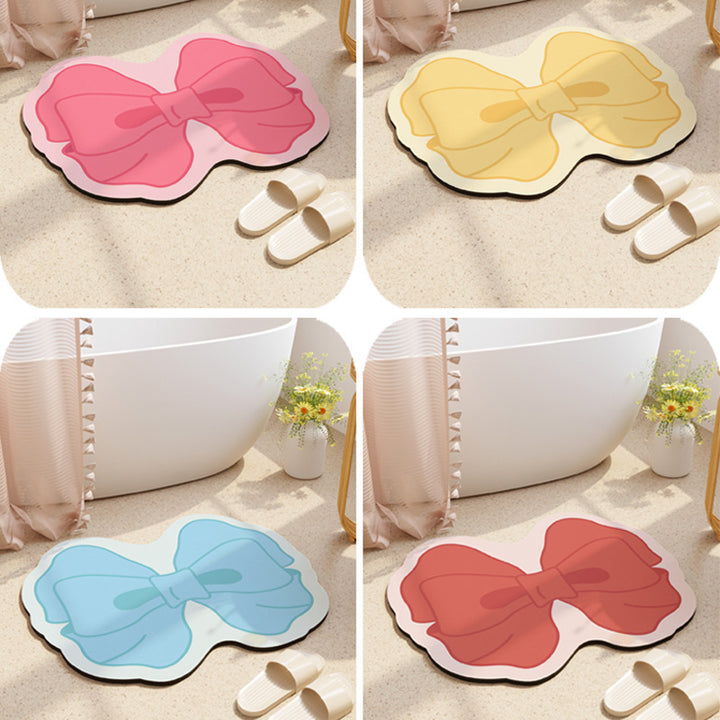 Decorative Bow-Shaped Bathroom Mat Kalsten