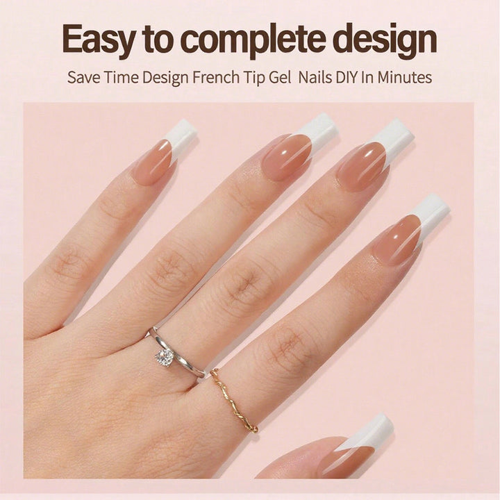 Modern French Tip Press-On Nails Kalsten