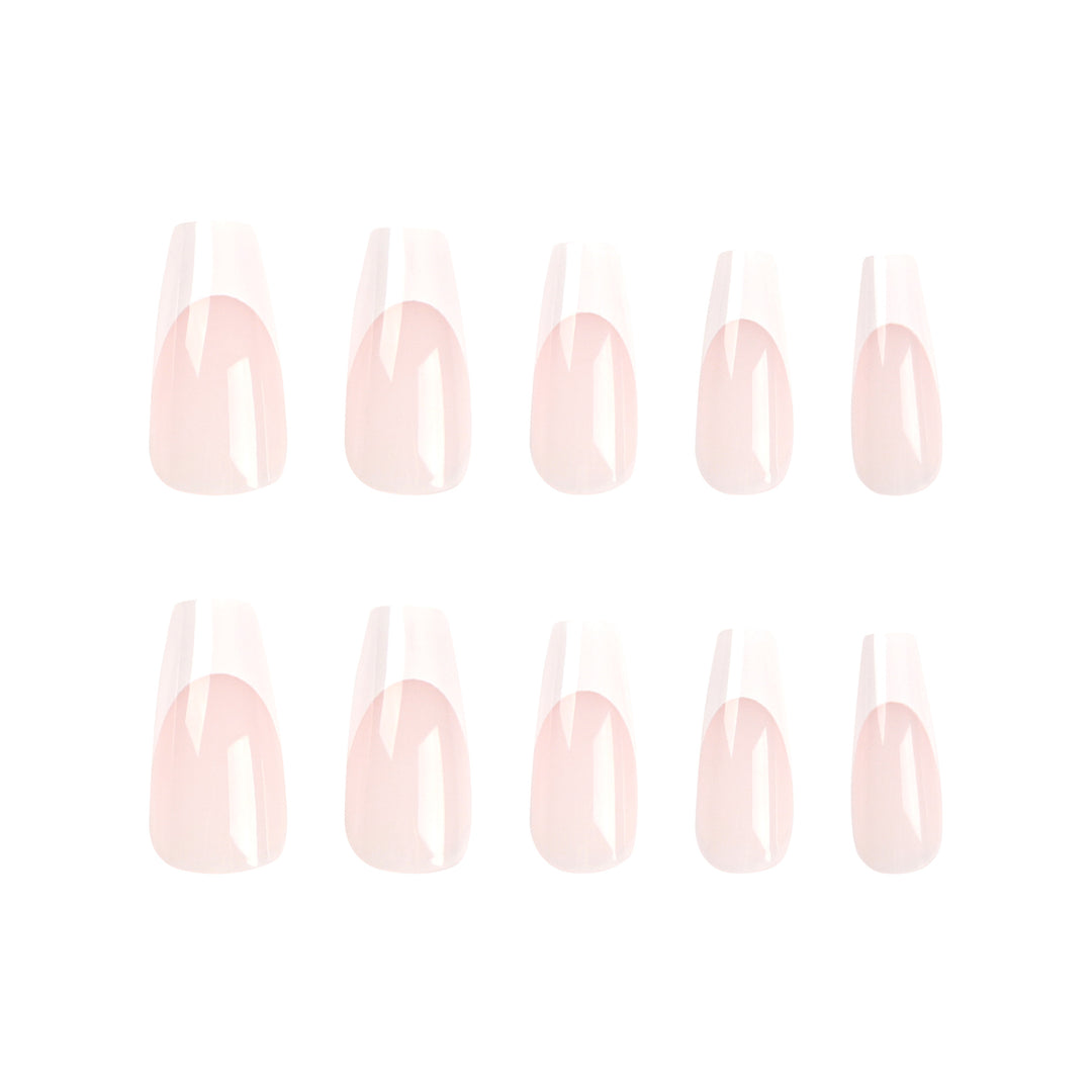Artful nail extensions with translucent French tip Kalsten