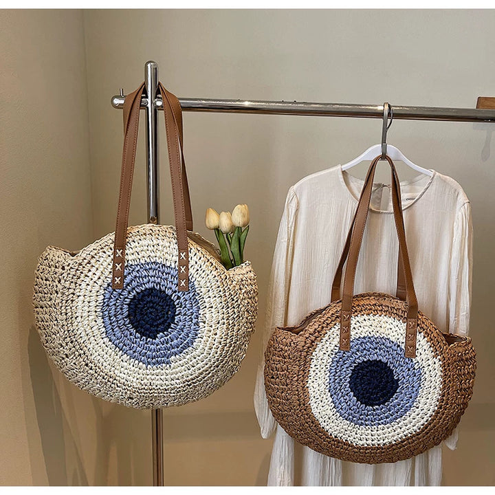 Hand-knotted basket bag with stylish design Kalsten