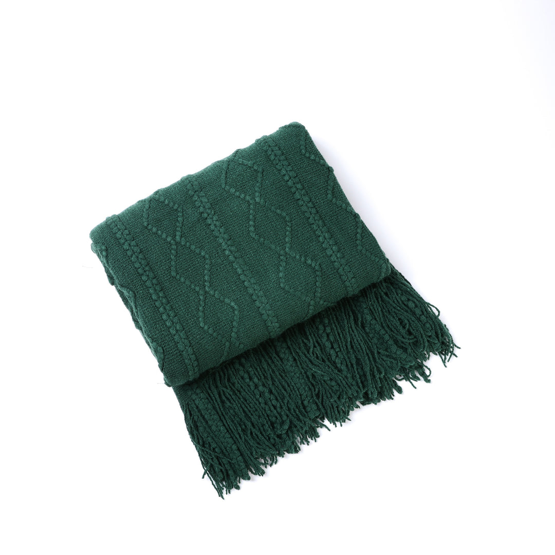 Cozy Decorative Fringe Throw Blanket