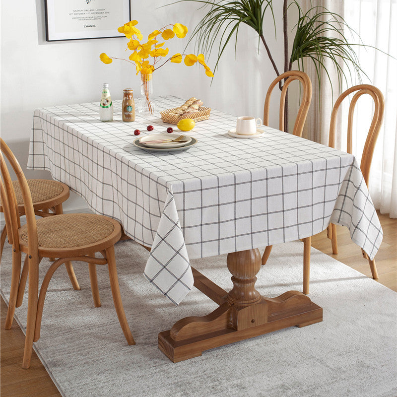 Modern Classic Checkered Tablecloth