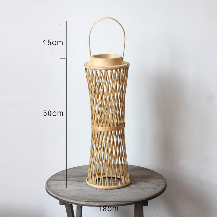 Elegant lamp stand made of woven material Kalsten