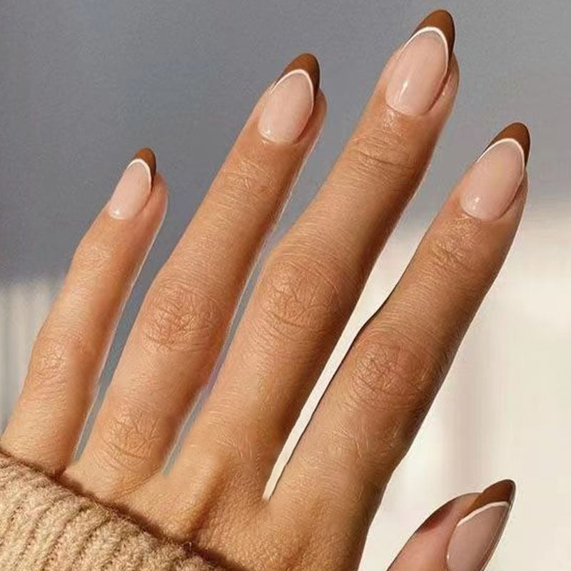 Artistic French Tip Press-On Nails Kalsten