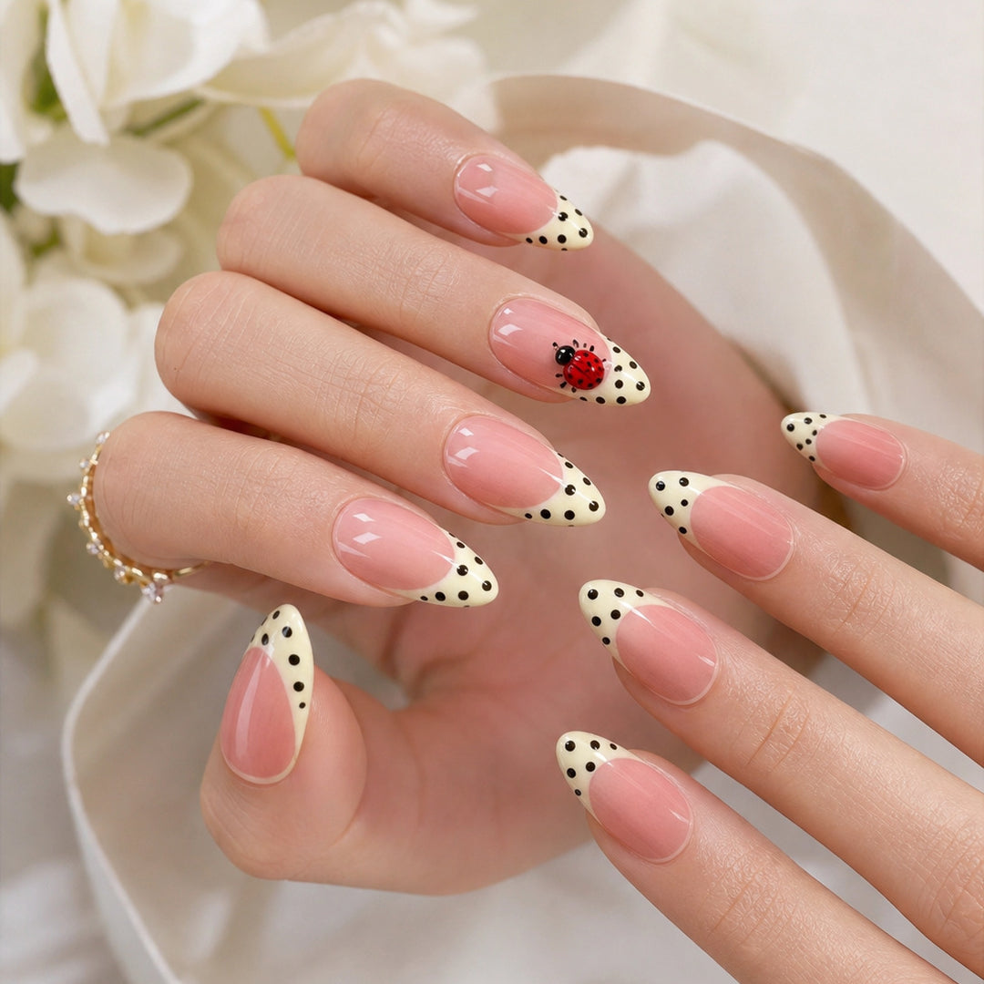 Elegant Floral Bow Press-On Nail Tips Kalsten