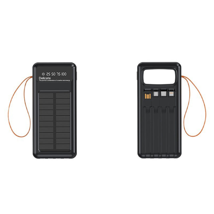 Solar Power Bank with Multifunctional USB Connections and Digital Charge Level Indicator Kalsten