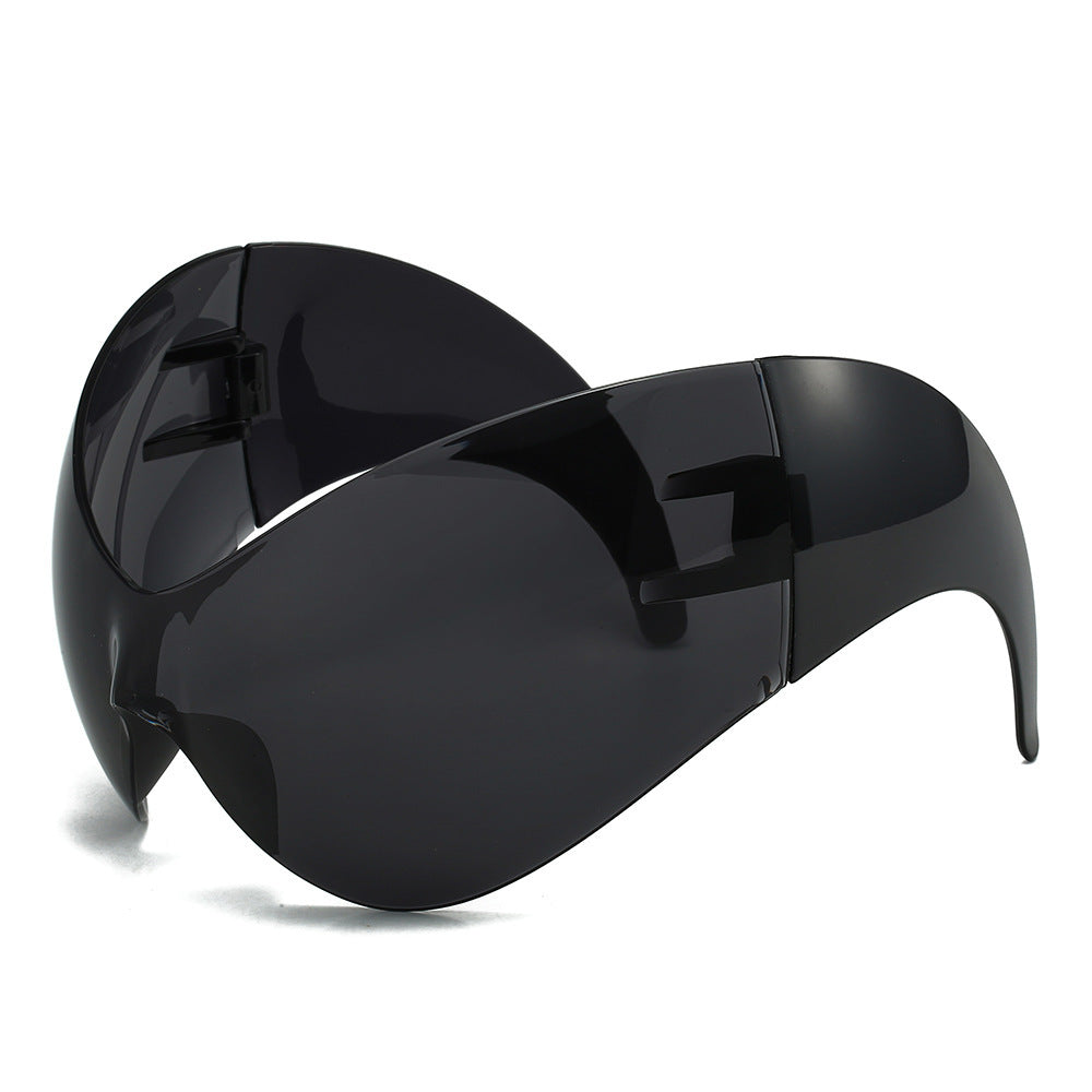 Oversized Futuristic Shield Sunglasses Kalsten