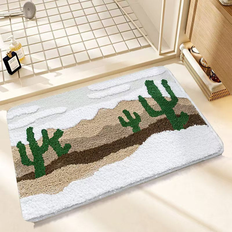 Plush Cat Theme Bath Mat