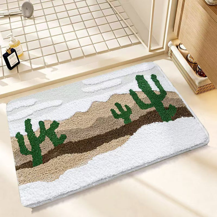 Plush Cat Theme Bath Mat