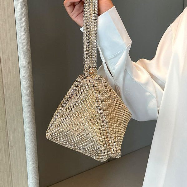 Sequined Rhinestone Shoulder Bag