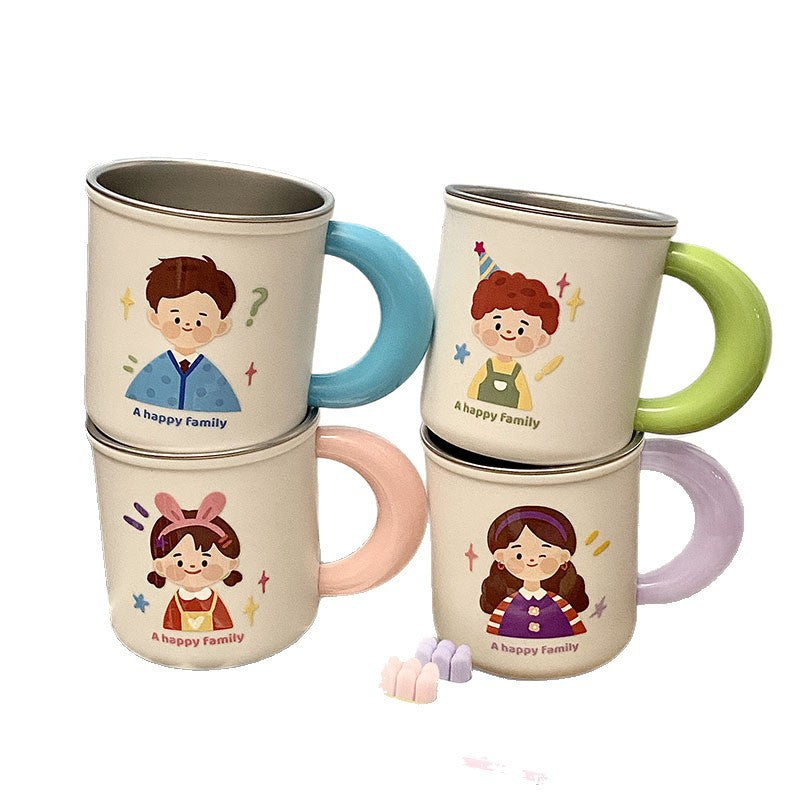 Stainless steel mug with funny family motif Kalsten