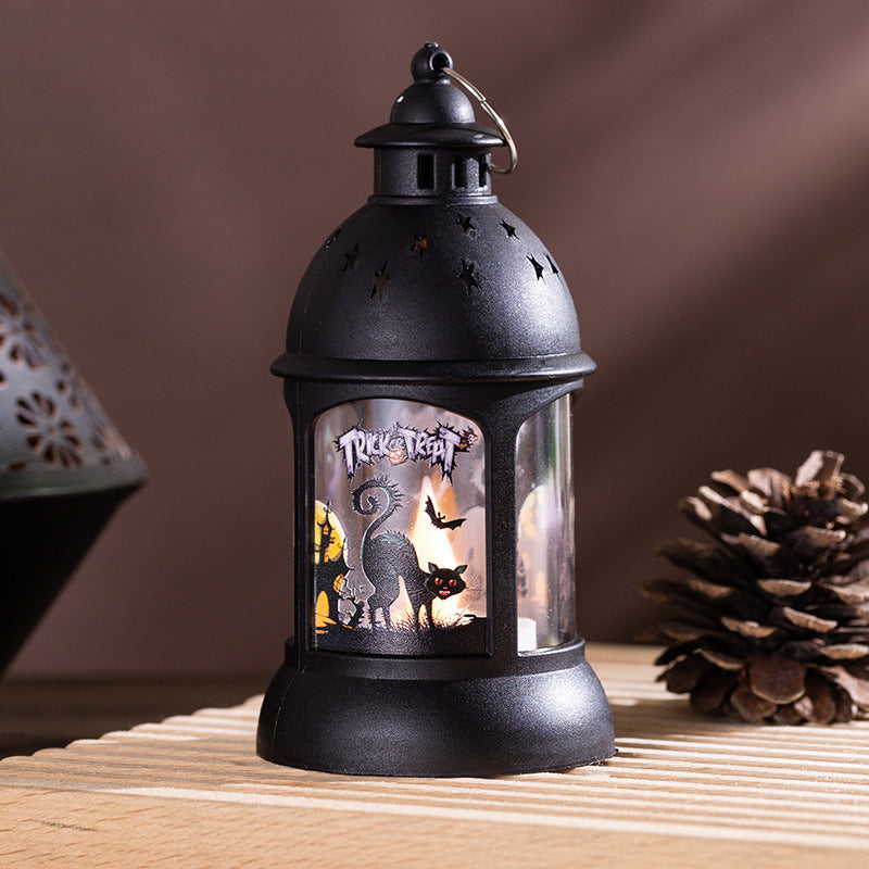 Decorative lantern with Halloween motif