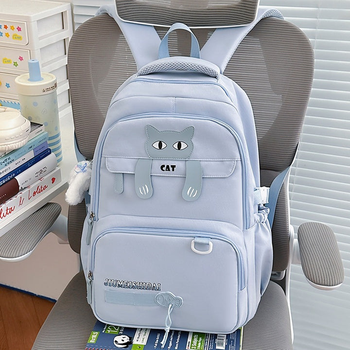 Playful Cat-Themed School Backpack Kalsten