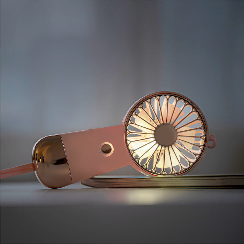 Ladies portable hand fan with USB charging function and ergonomic handle Kalsten