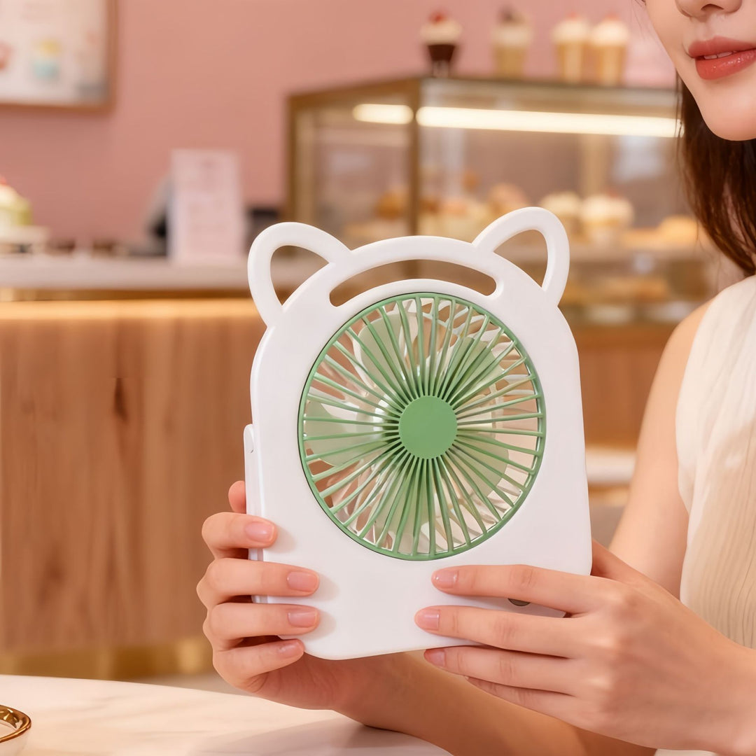Ladies handheld fan with cute cat design Kalsten