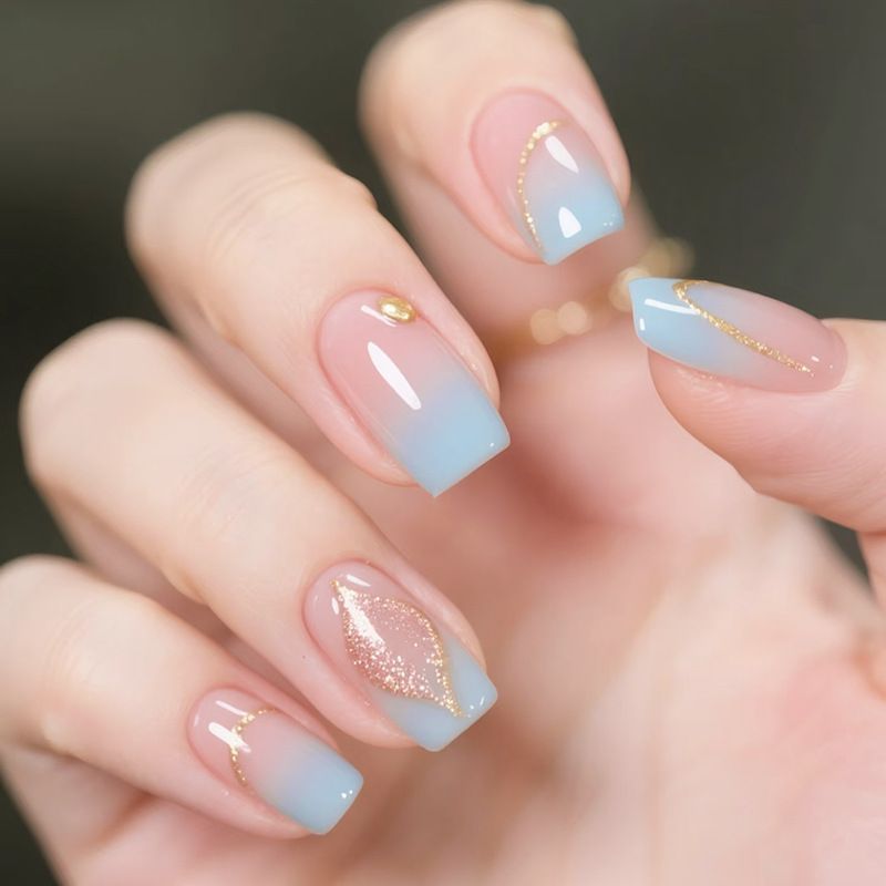 Elegant French Tip Acrylic Nail Art Kalsten