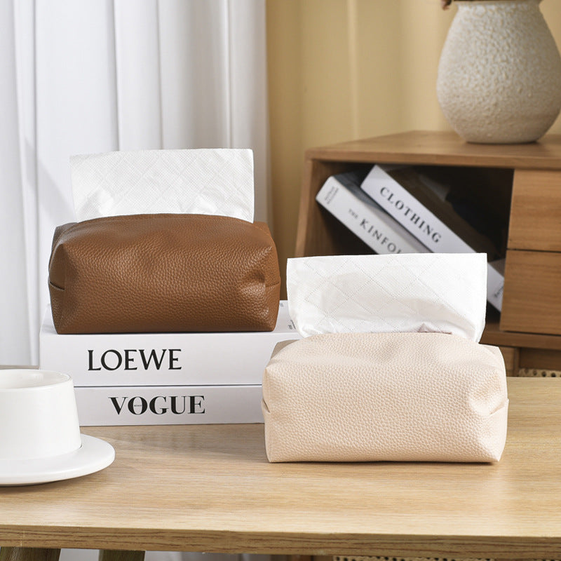 Premium Leather Tissue Box Cover Kalsten