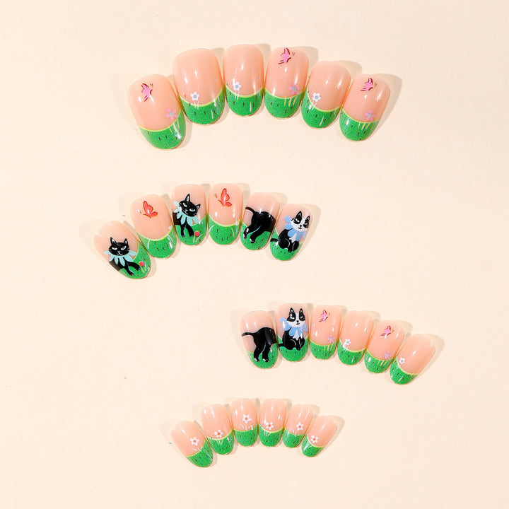 Whimsical Cat-Themed Nail Art Set Kalsten
