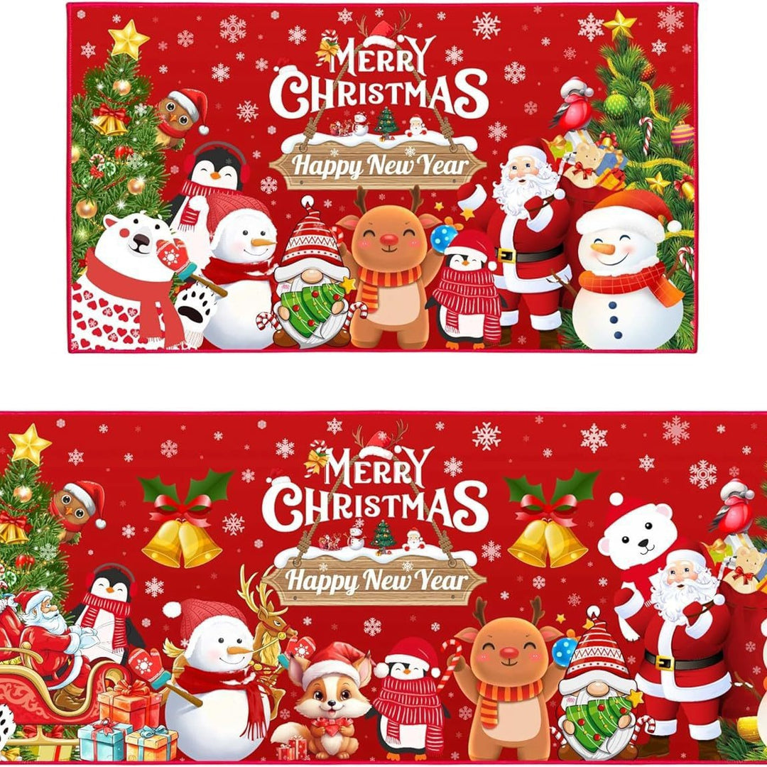 Festive Christmas Kitchen Mat Set Kalsten