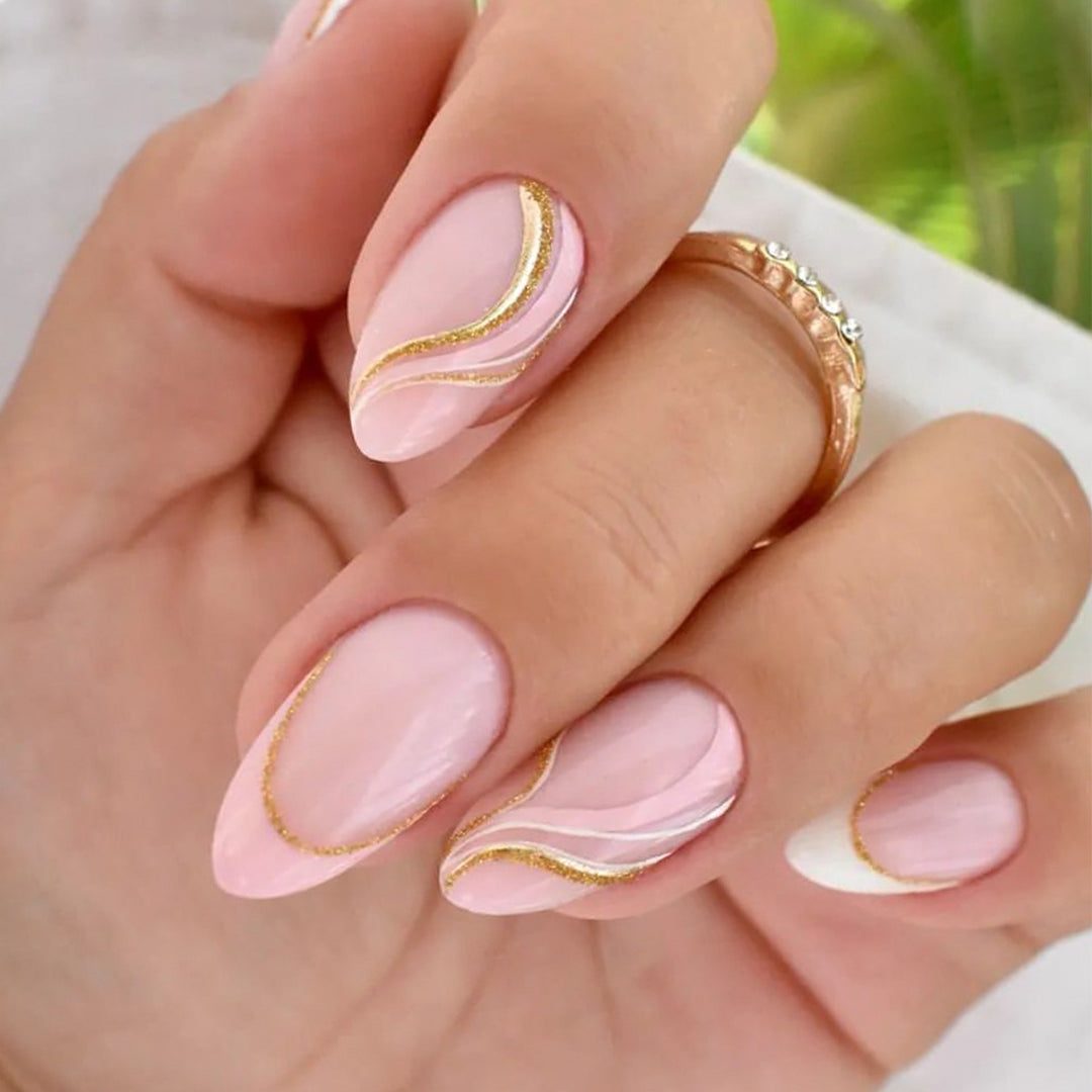 Elegant Two-Tone Nail Art Design Kalsten