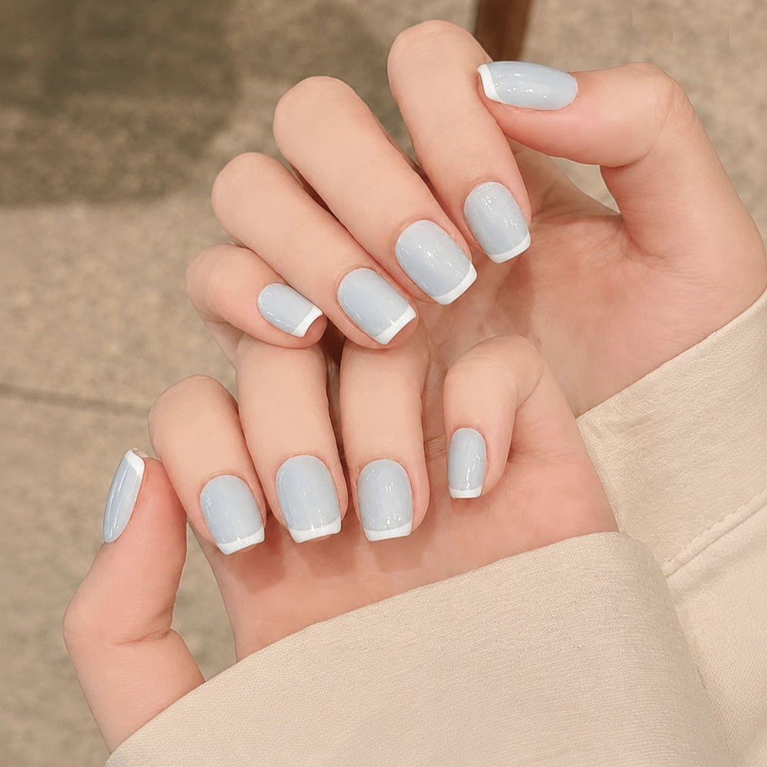 Elegant French Tip Press-On Nail Set Kalsten