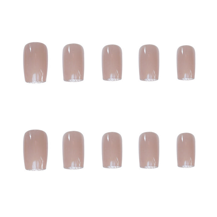 Glitter French Tip Press-On Nails Kalsten