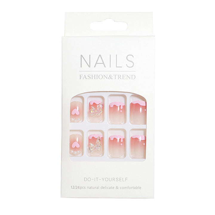Romantic Heart Design Press-On Nail Set Kalsten