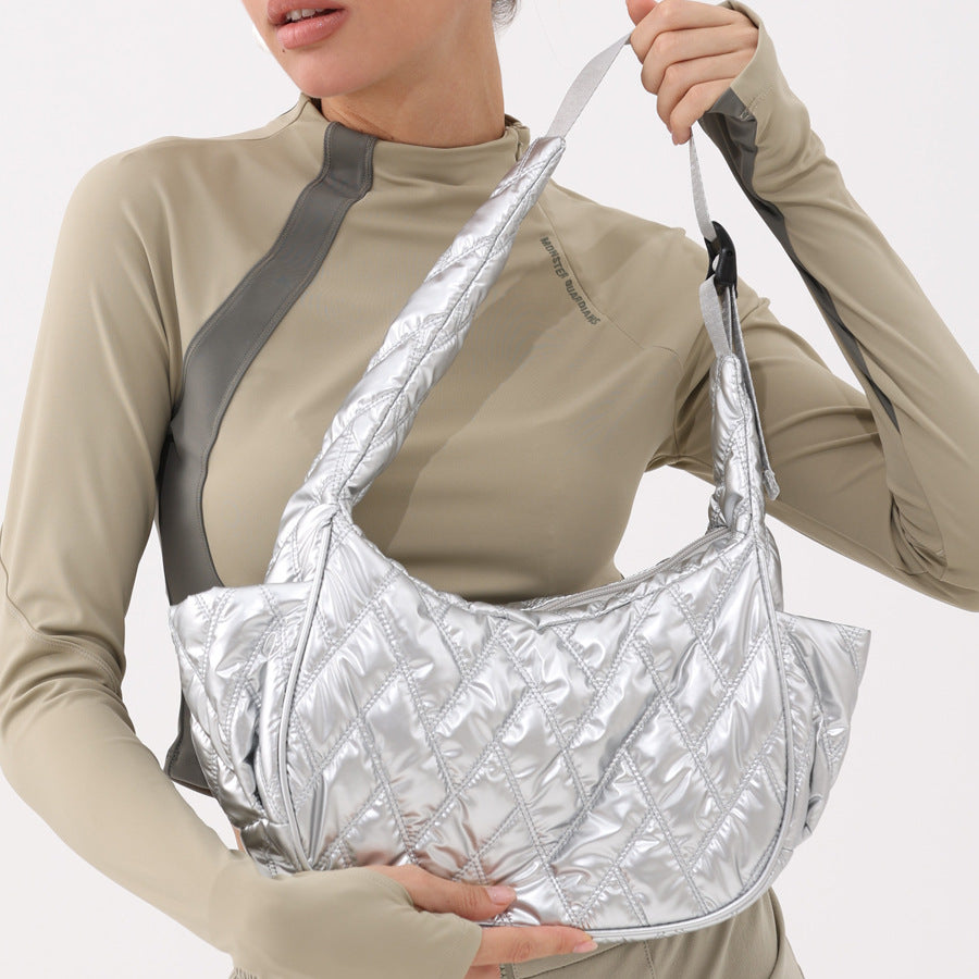 Quilted Metallic Handbag