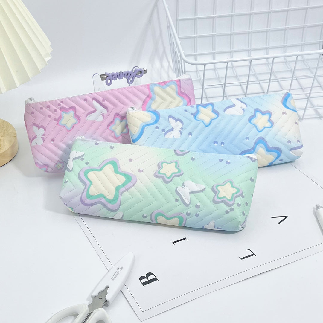 Quilted Butterfly Print Pencil Case Kalsten