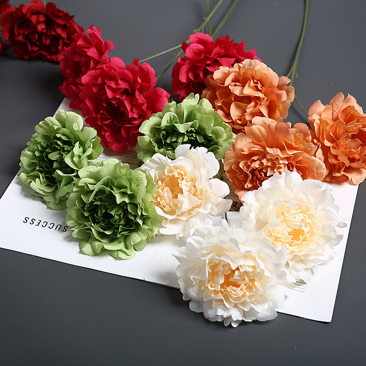 Premium Fabric Peony Flower Stem