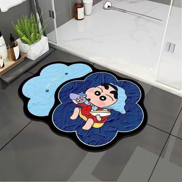 Cartoon-Themed Plush Bath Mat