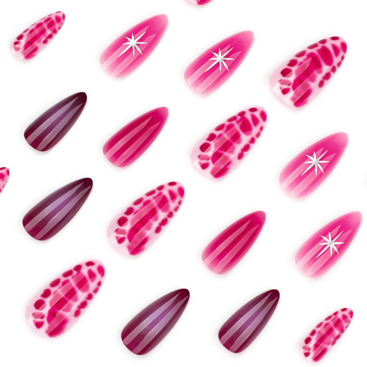 Artistic stiletto nails with elegant gradient and delicate accents Kalsten