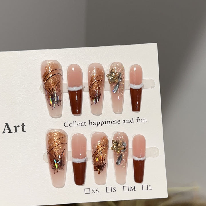 Artistic Glitter Press-On Nail Designs