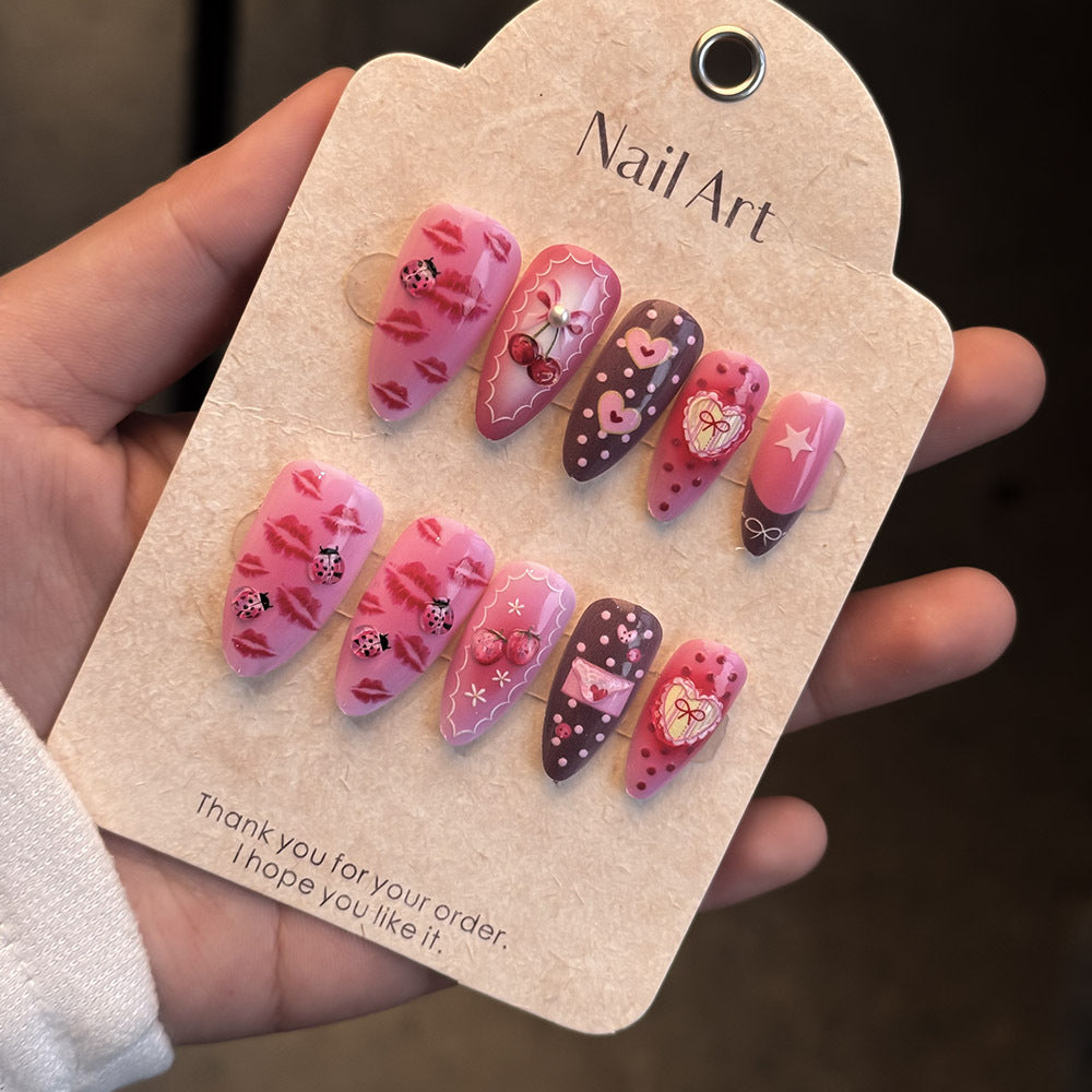 Romantic Themed Press-On Nail Set Kalsten