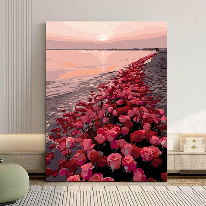Cozy Cat and Floral-Themed Canvas Art Kalsten