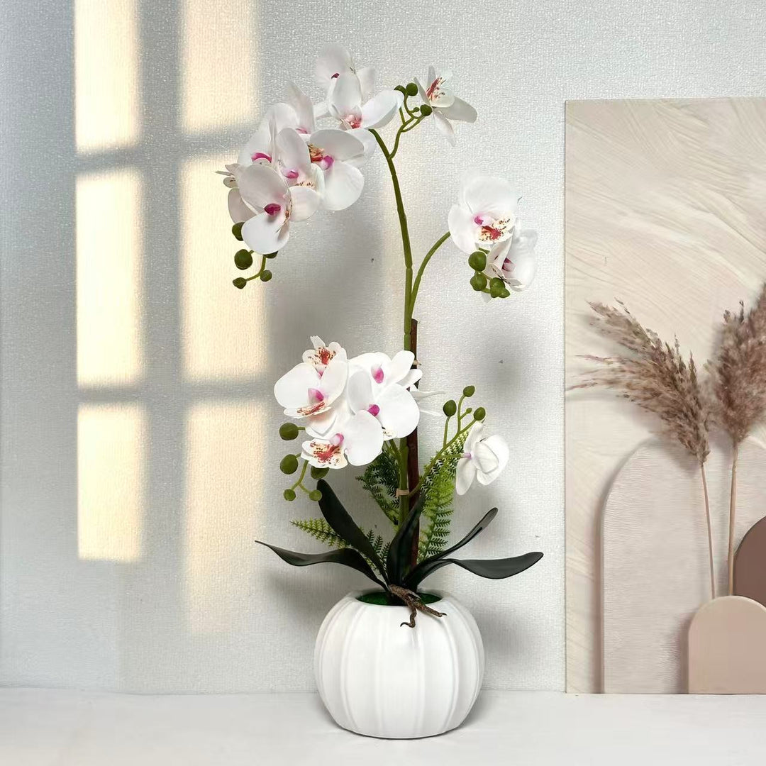 Elegant Artificial Orchid Arrangement for Indoor Display