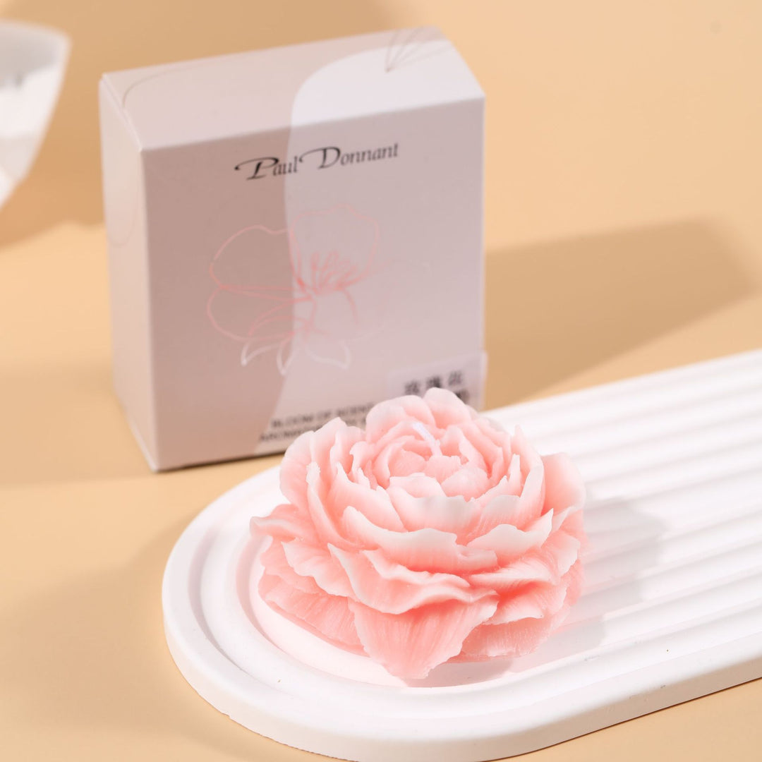 Hand-Carved Rose Blossom Decorative Soap Bar Gift Set