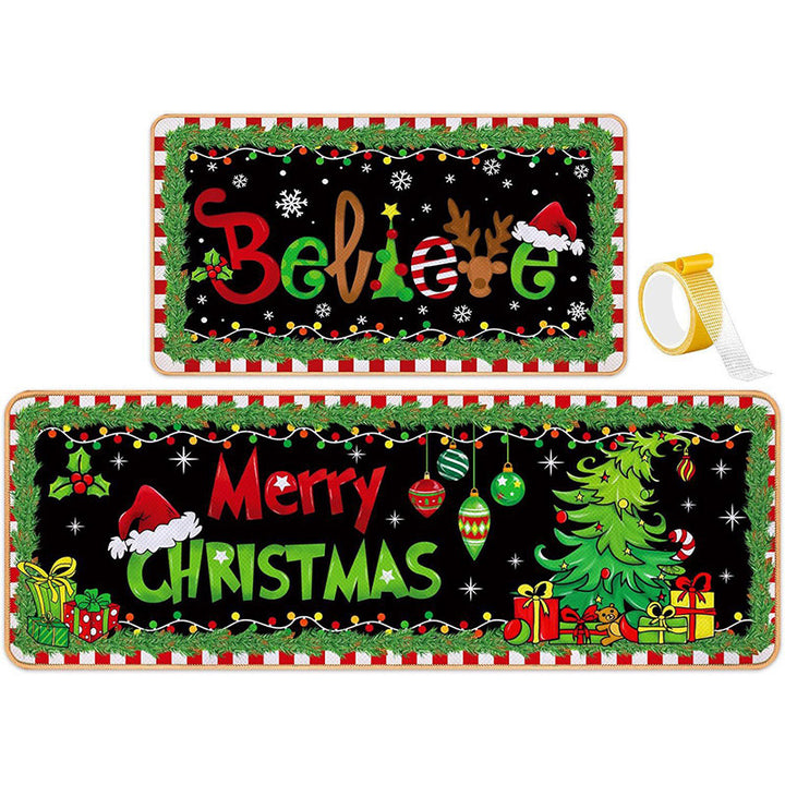 Festive Christmas Kitchen Mat Set Kalsten