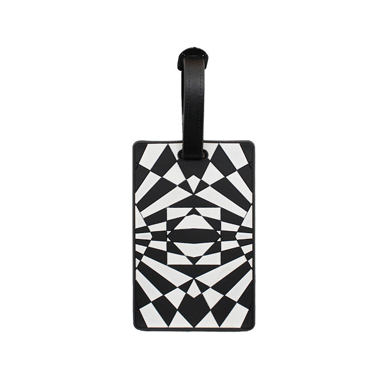 Unisex Luggage Tag with Modern Geometric Design Kalsten