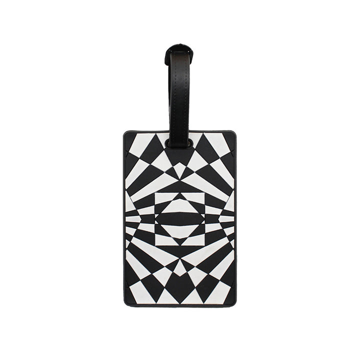 Unisex Luggage Tag with Modern Geometric Design Kalsten