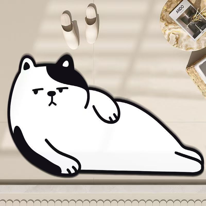 Cartoon Cat-Shaped Floor Mat