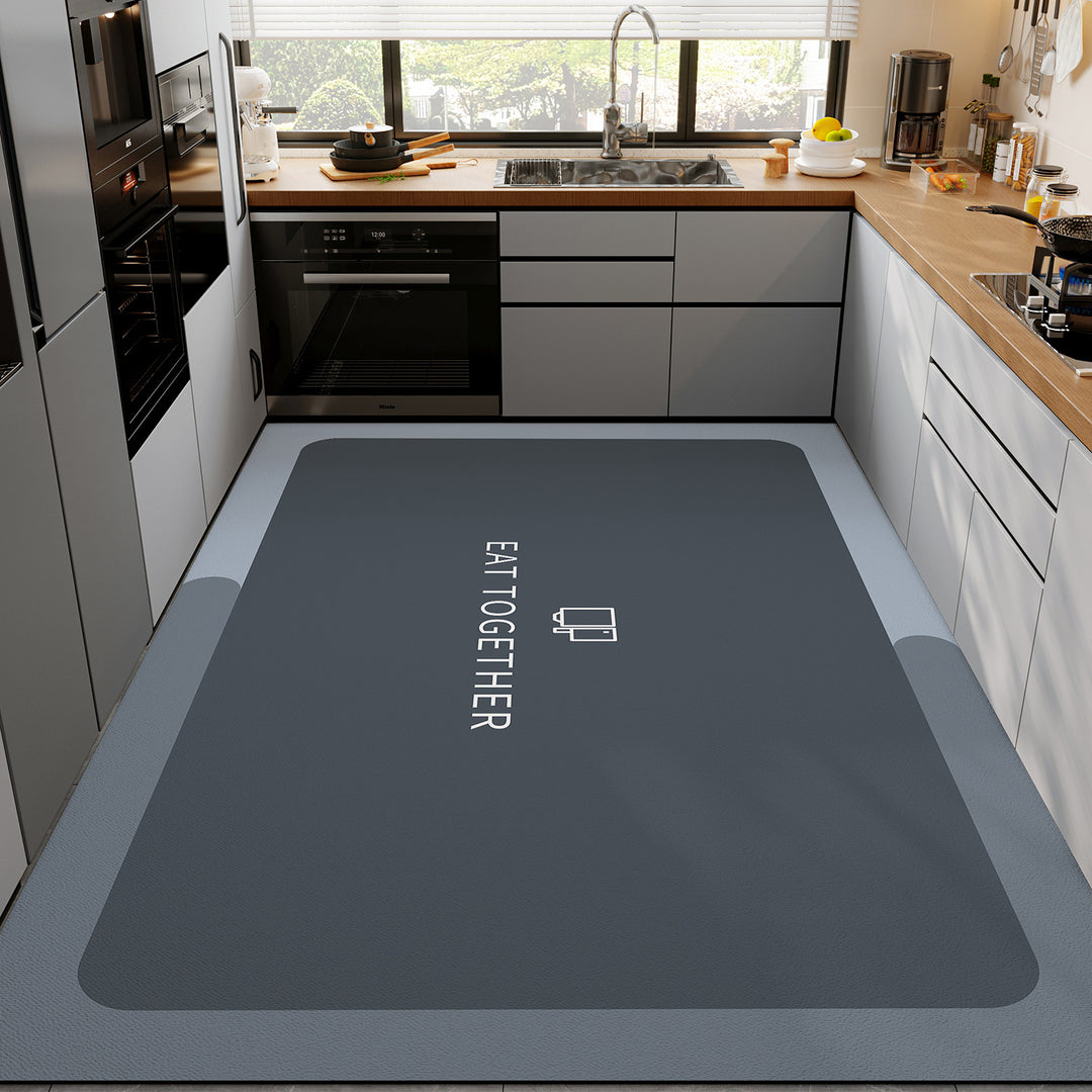 Floral Pattern Kitchen Mat