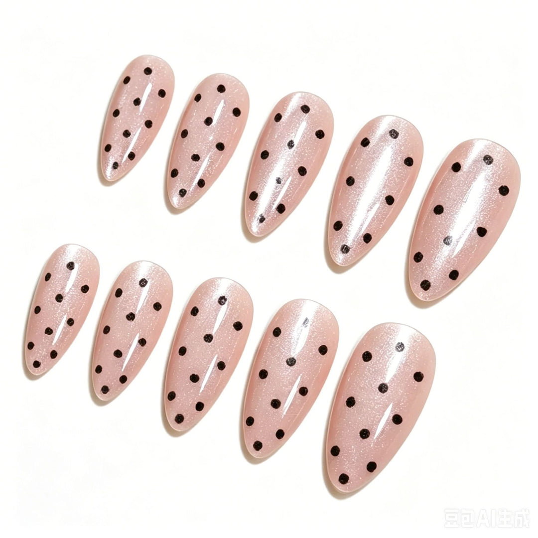 Stylish Polka Dot Press-On Nail Art Set Kalsten