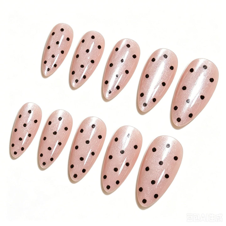 Stylish Polka Dot Press-On Nail Art Set Kalsten