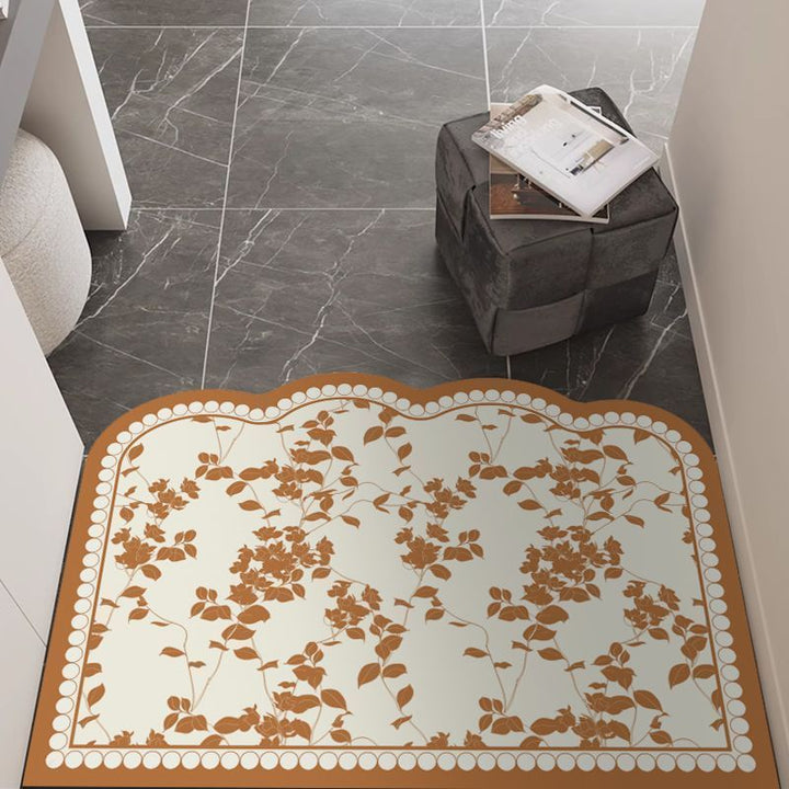 Elegant Floral Welcome Mat