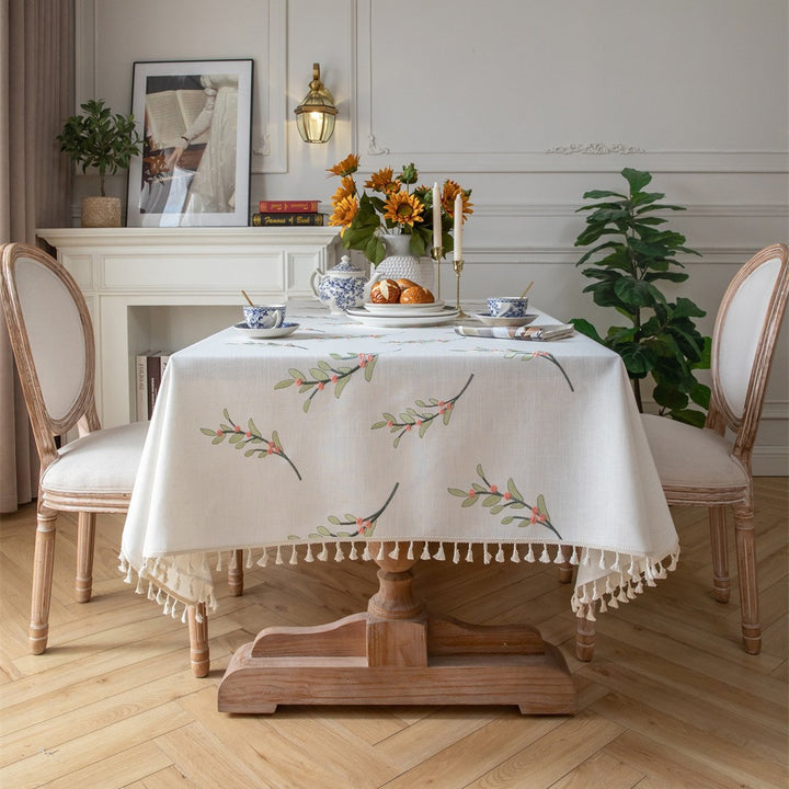 Elegant Embroidered Tablecloth