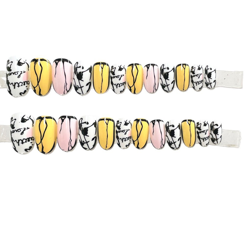 Stylish Line Pattern Artificial Nails Kalsten