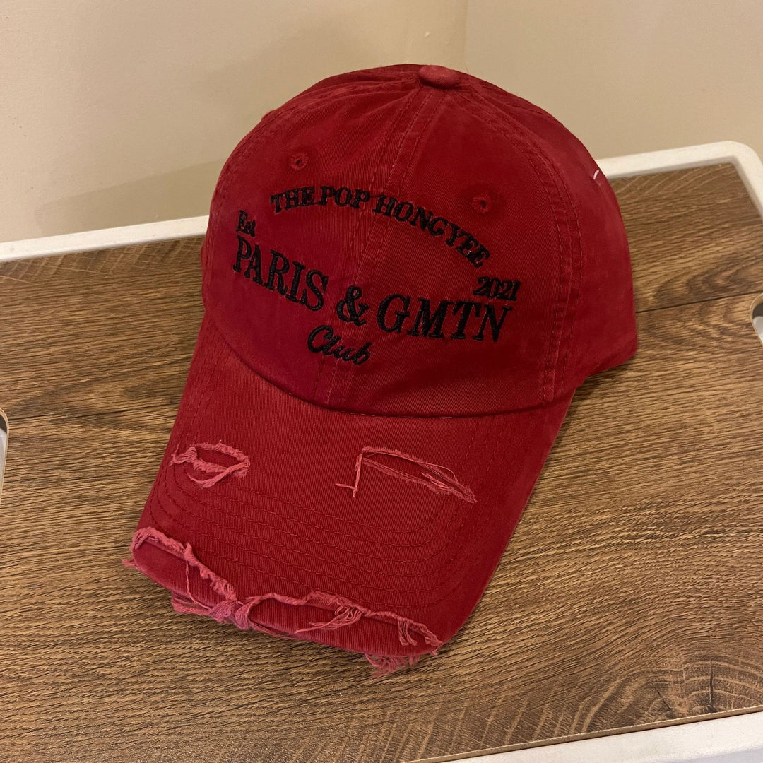 Men's Distressed Cotton Twill Baseball Cap Kalsten