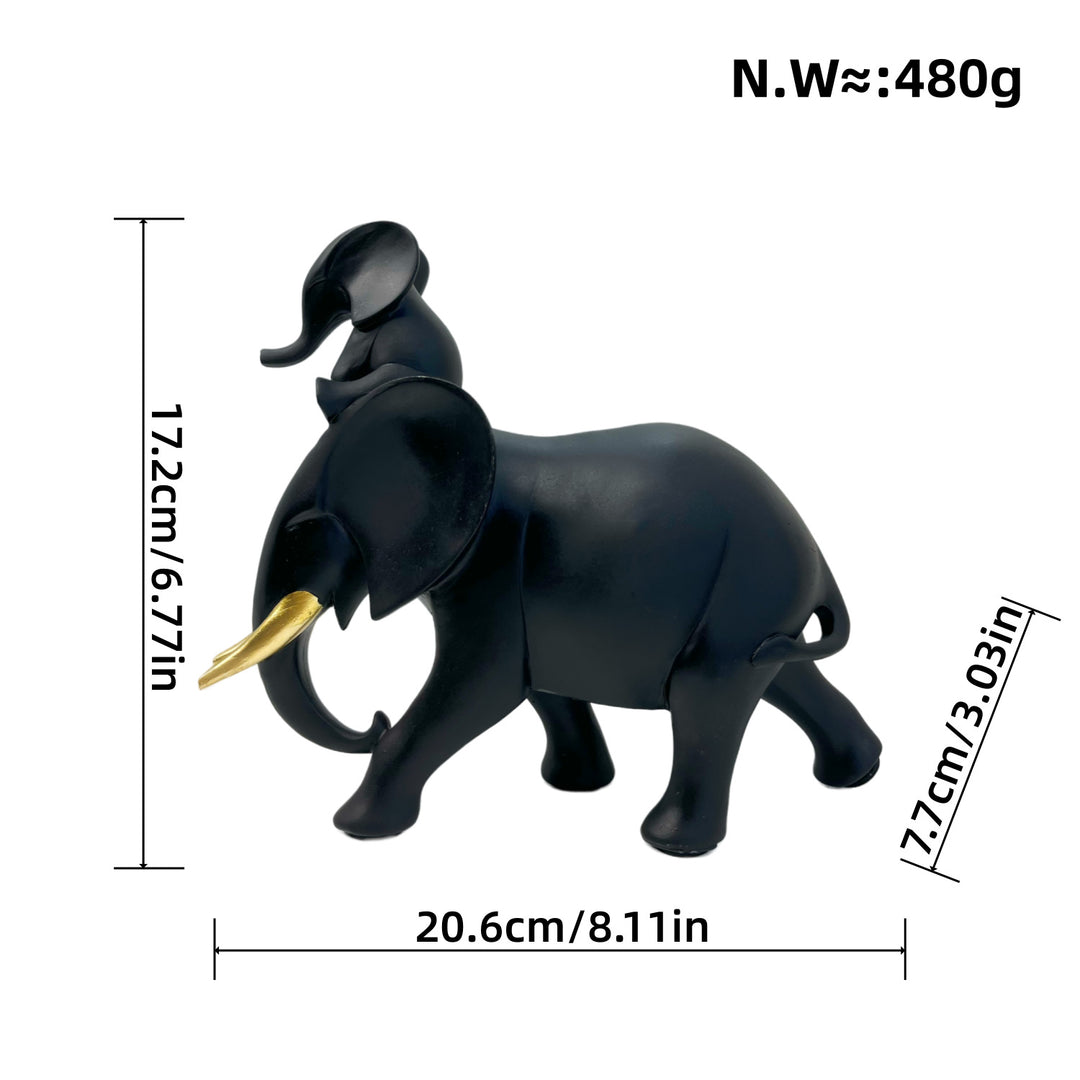 Decorative Elephant Family Sculpture Kalsten
