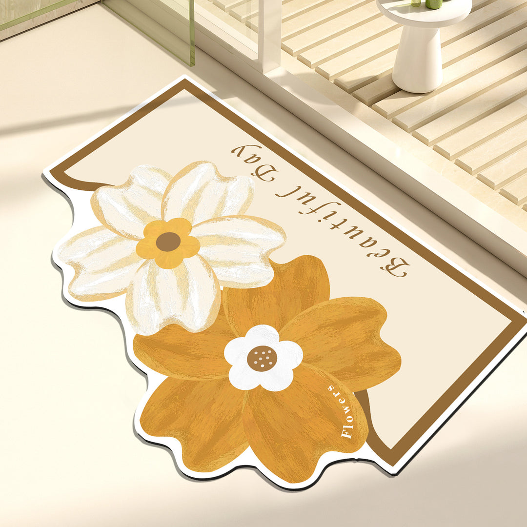 Artistic Floral Decorative Mat